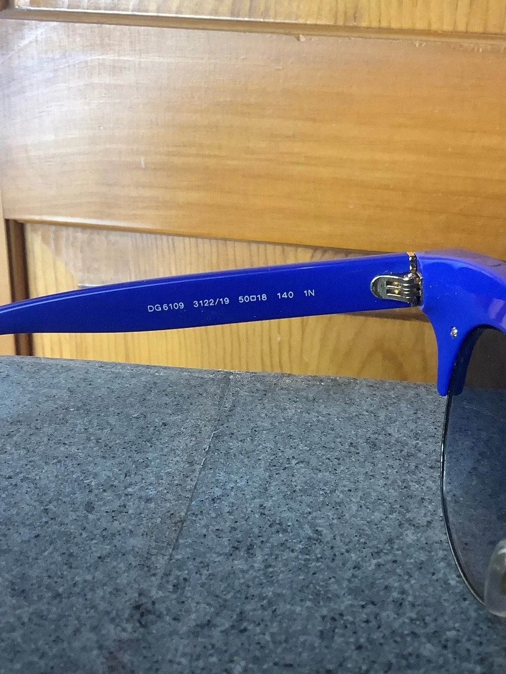 Blue Cat-Eye Sunglasses with Rhinestone Accent - Women Accessories